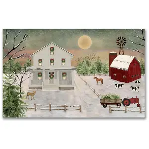 Courtside Market Farm Christmas 12x18 Canvas