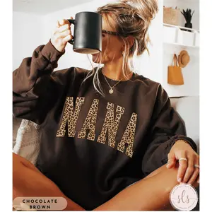 Nana Short Sleeved T-SHIRT / Sweatshirt, Leopard Nana ,  Mothers Day Gift for Grandma, Birthday Nana Shirt, Cotton Polyester Mix Size S-3XL