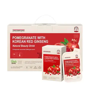 JungKwanJang Korean Red Ginseng Pomegranate Drink - 6-Year Root Extract, 50ml x 20 Pouches, Beauty & Vitality Boost, Antioxidant, Blood Circulation Support, Gift Box
