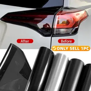 Car Headlight Rear Film Vinyl Car Light Color Film, Waterproof Scratch-Resistant, Easy Install Car Lamp Sticker, Signal Light Sticker, Improve Visibility and Style