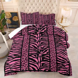 Zebra-Patterned Comforter Set, Soft And Comfortable Bedding Set (1 Comforter + 1/2 Pillowcase, No Pillow Core), Suitable For Teenagers, Young Adults, Fashion Enthusiasts, Bedroom, Dormitory, Apartment Scenarios