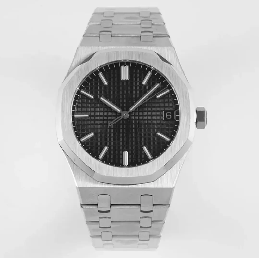Men's Stainless Steel Luxury Business Watch with LOGO, 41mm Waterproof Automatic Fashion Mechanical Watch with Luxury-Inspired Precision Traditional Design, Fashion Mechanical Watches, Luxury-Inspired Mechanical Watches