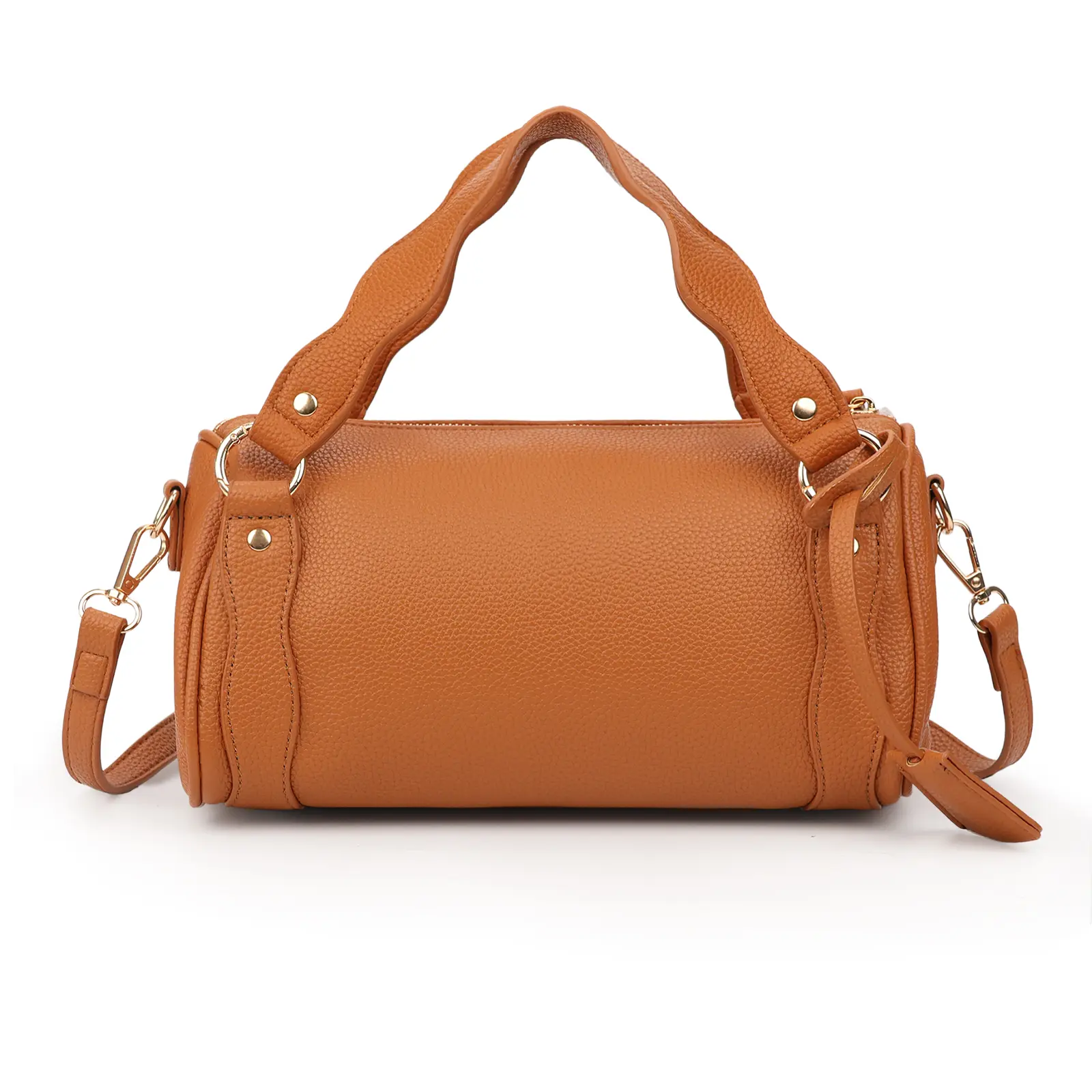 RIVERICH Women's Classic Soft Leather Large Capacity Commuter Boston Pillow Bag, Elegant Commuter Work Bag for Daily Commuting, Handheld & Single Shoulder Luggage, Elegant Commuter Bag