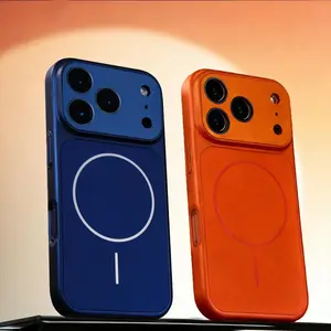 Instant Transformation 17Promax Phone Case Suitable for iPhone 16 17 Pro Max 17Pro 16Promax, Compatible with MagSafe Wireless Charging, Luxury Full Metal Cover with Glass Lens Protector, Matte Finish, Soft Silicone Back Cover Men Women