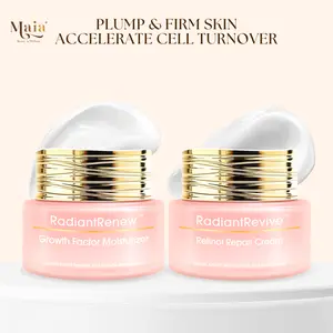 Maia Radiant Anti-Aging Cell Repair Set with Growth Factor Moisturizer & Retinol Cream for Plumper Firmer Skin with Youthful Glow & Accelerated New Cell Turnover 2pcs