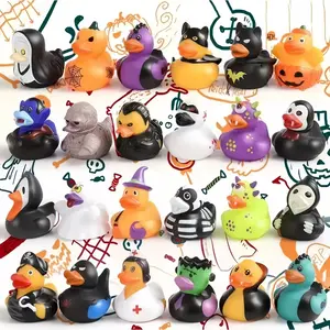20pcs Halloween Duck Bath Toys Floatable, Kids Water Play Rubber Figures, Fun Bathtime Accessories, Perfect for Festive Fun