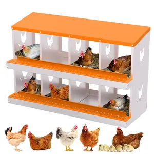 10 Nesting Box for Chickens, Heavy Duty Ventilated Laying Box for Hens, Ducks, Small Poultry, Durable Coop Accessory with Easy Clean Design