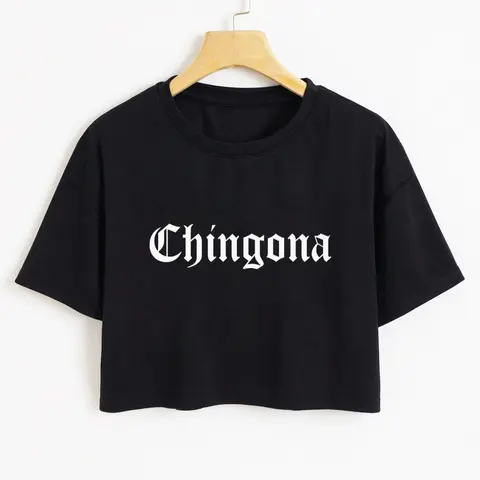 Women's Letter Print Round Neck Crop Loose Tee, Casual Short Sleeve Crew Neck Jersey T-Shirt Top Streetwear for Daily Wear, Casual Everyday Top, Ladies Clothes for All Seasons, Clothing, Womenswear, Fit