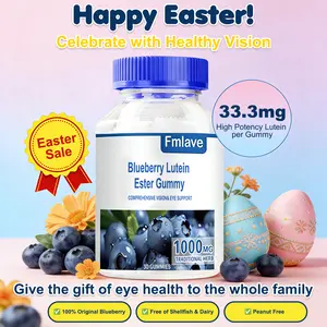 CLEARANCE | Fmlave Eye Health Lutein Gummies | with 333% DV Lutein Supports Clear Vision for Kids & Adults Eases Daily Eye Strain Protects Against Blue Light Damage Blueberry Flavor Individually Wrapped Perfect for Night Owls Students & Office Workers