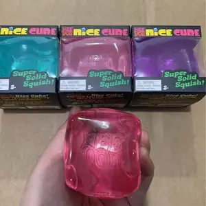 NeeDoh Nice Cube Soft Squishy Sensory Cuddle Box Satisfying Cube Squeeze Toy Multiple Colors for Kids Ages 3 and Up