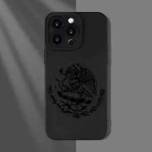 Mexican Engraved Black Background Dark Ethnic Style Mobile Phone Case,phone Case Suitable for Iphone 11/12/13/14/15/16/17 Pro Promax Plus Air and Samsung S22/S23/S24/S25 Plus Ultra Fe, Cover, Accessories