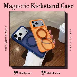 【Featured Phone Case】360° Rotatable Magnetic Kickstand Phone Case, Skin-Friendly Matte Cover, Large Camera Cutout, Full Body Shockproof Protective Case for iPhone 12-17 Pro Max Plus Air, Ideal Gift