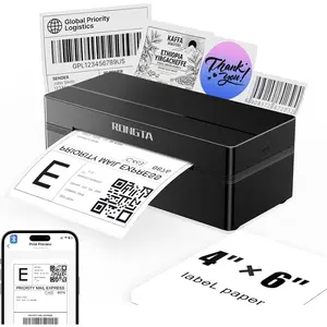 Rongta Bluetooth Shipping Label Printer Wireless Thermal Label Printer for Shipping Packages Support Android iPhone Widely Used