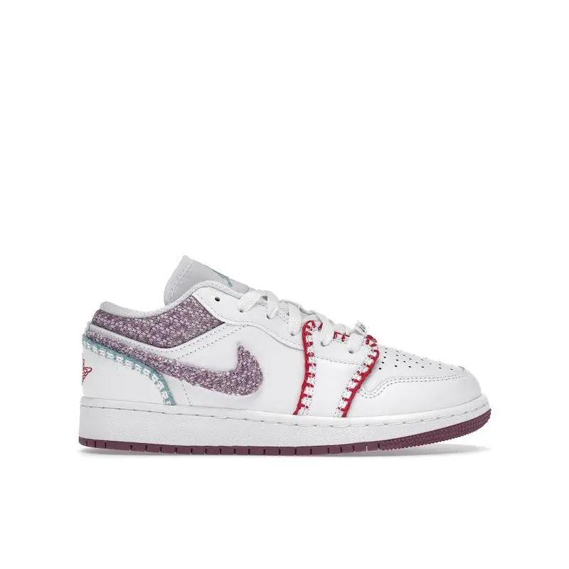 Jordan Kid's 1 Low White Light Bordeaux, from StockX