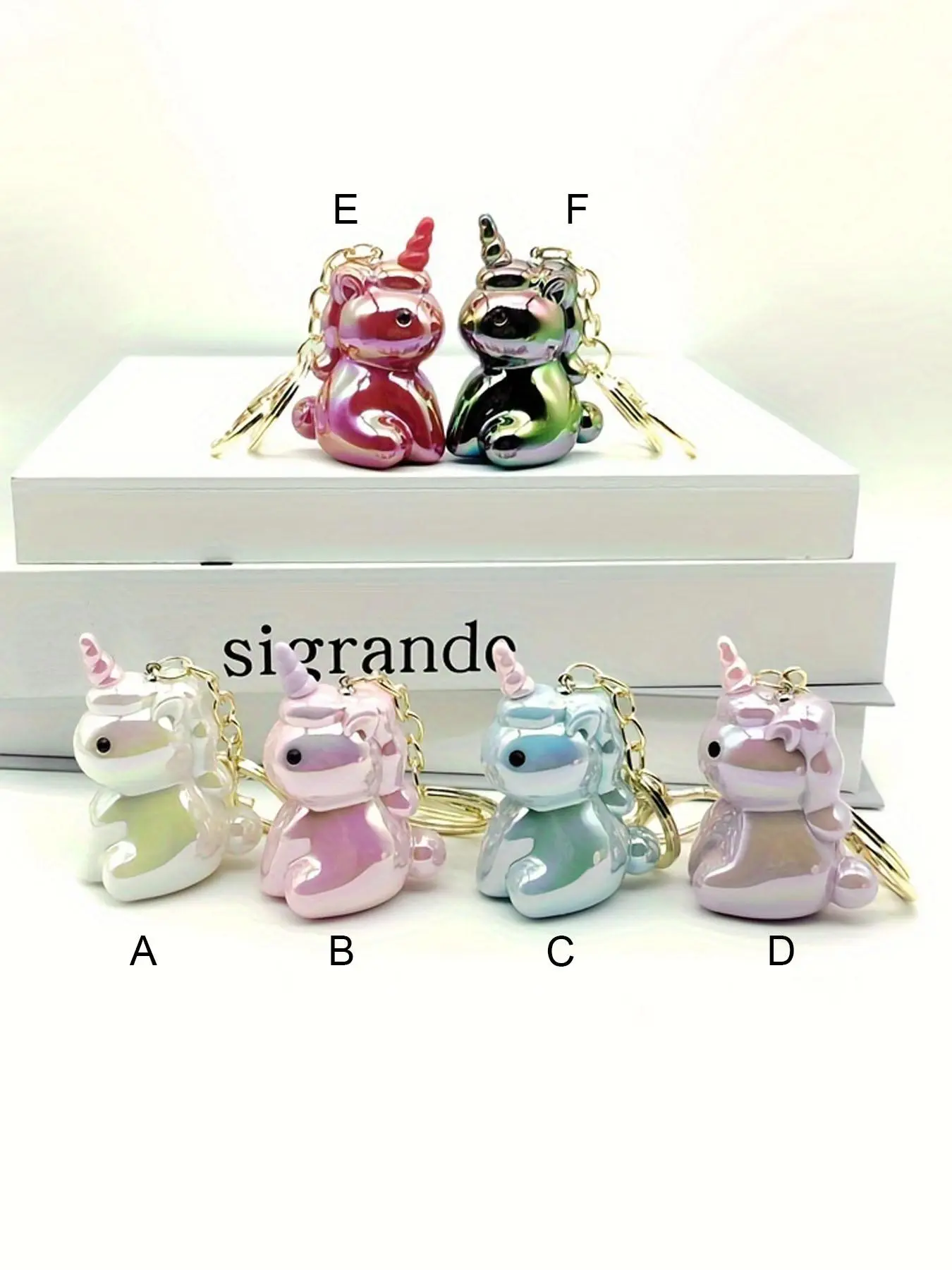 Cute Cartoon Unicorn Keychain Pendant, Holographic Acrylic Bag Charm, Perfect Gift for Girls, Ideal for Everyday Use and Backpack Accessories, Trendy Cute Keychain, Cute Keychain Accessory, Cute Charms Keychain