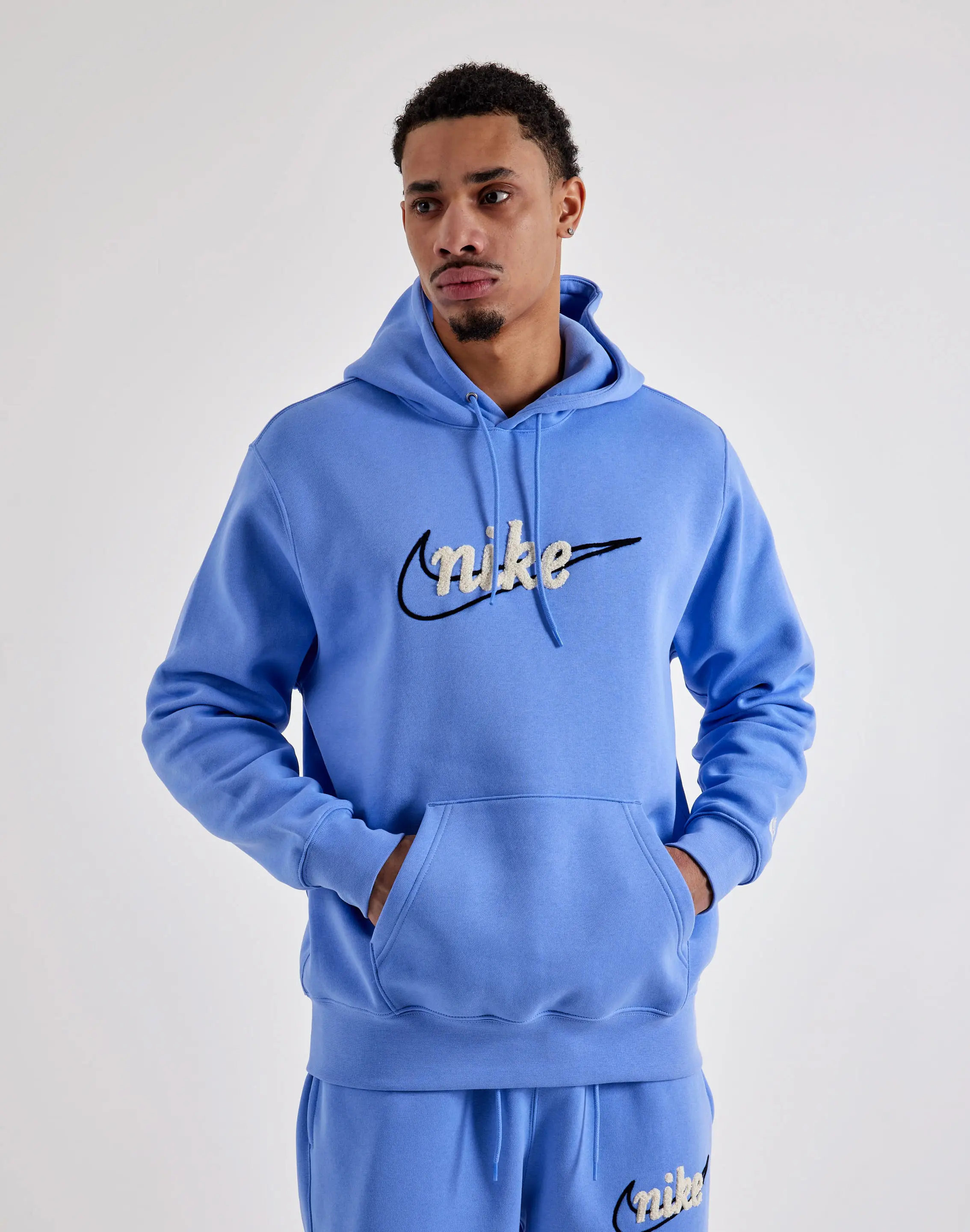 Mens Nike Embroidered Swoosh Fleece Hoodie