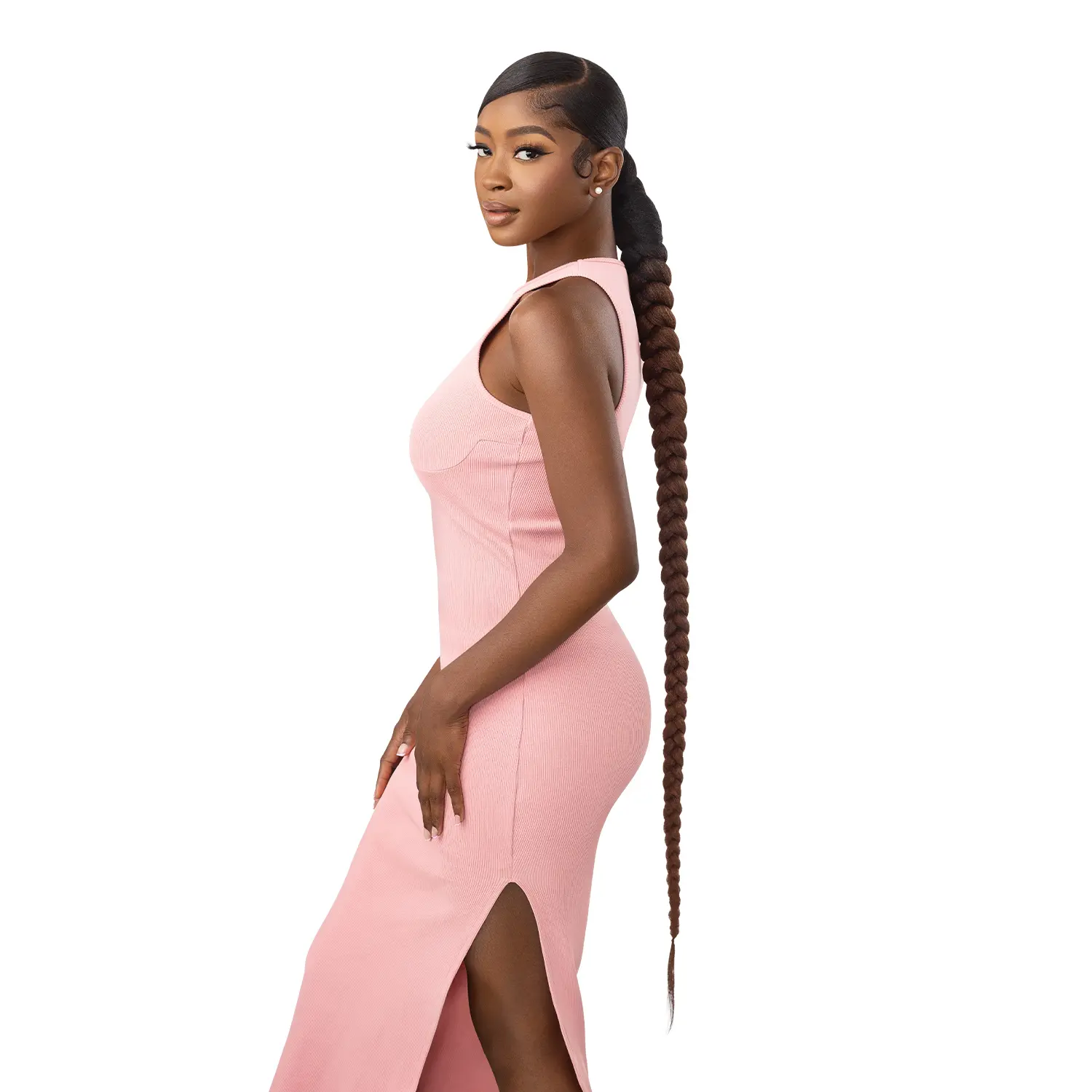 Outre Wrap Ponytail - Pretty Quick Natural Fake Ponytail, 42" Artificial Hair Extension, DIY Braid Style, Soft Synthetic Hair Piece