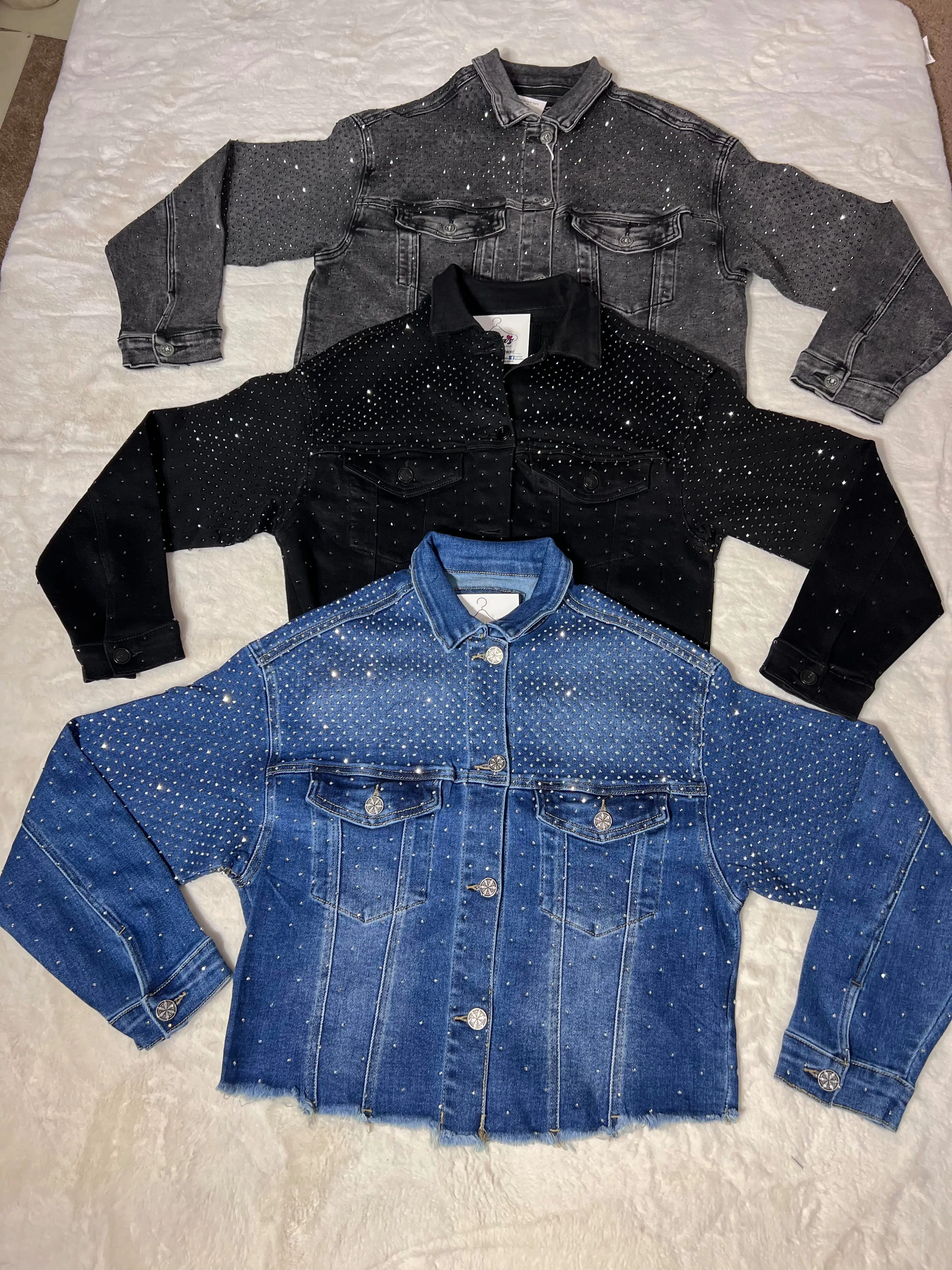 Bling Bling Jacket - Women's denim jacket , Made from Cotton and Polyester Blend