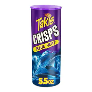 Takis Crisp Blue Heat Flavor- 1 Can 5.5 Oz