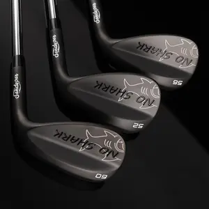 WUDAY Matte Low CG Golf Sand Wedge Loft 52°/56°/60° Laser NO-SHARK Logo CNC Milled Lob Wedge with S.S 431 Stepped Steel Shaft & Anti-Slip Grip tour satin wedge right hand Golf Clubs