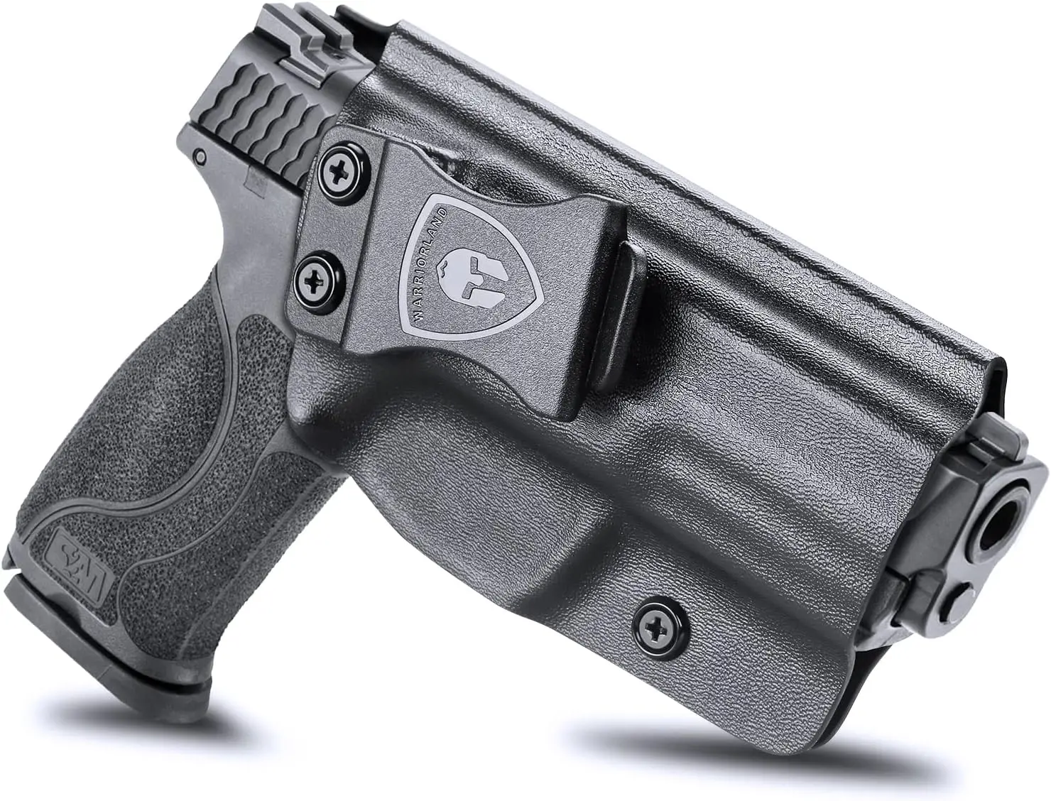 WARRIORLAND Right-Hand IWB Kydex Belt Clip Holster, Fits S&W M&P 9/.40 Compact & Full Size, M&P 9/.40 M2.0 Full Size (Not for Shield), Inside Waistband Concealed Carry with Adjustable Cant & Posi-Click Retention, Competition, Tactical Accessories, Conceal