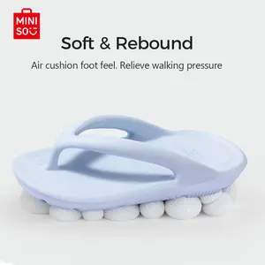 MINISO-Fashion ladies slippers,Comfortable Flip-Flop,Antibacterial, Non-Slip Leisure style,Use daily use,Pink/black/blue Shoe Footwear Women Sandal
