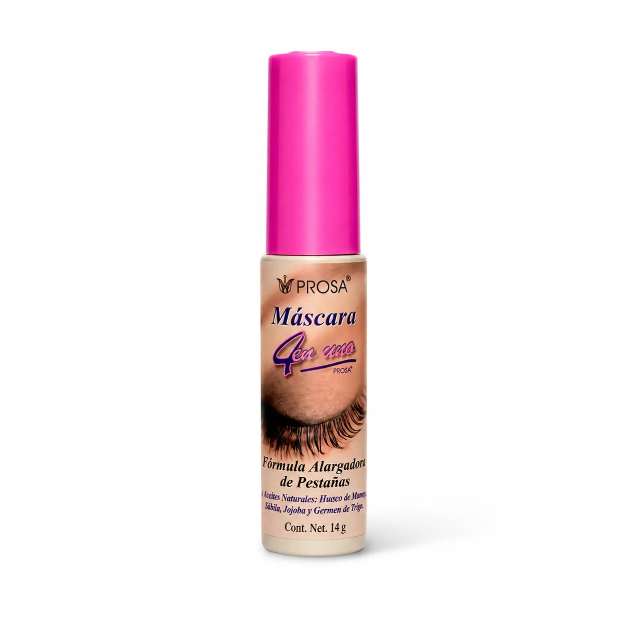Prosa Mascara 4 in 1, Formula to Extend and Give Volume - Lengthen, Volumize and Strengthen Eyelashes - (0.42oz/12gr)