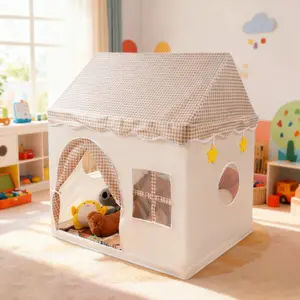 Kids' Toy Castle | Pink Floral Playhouse | Pretend Play Tent | Secret Base & Sleep Tent | Outdoor Beach Toy | Portable Play Area | Ideal Xmas Halloween Gift | No Accessories