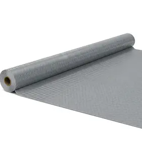 7.5x20FT/7.5x17FT Garage Floor Mat, 2.8mm Thickened Garage Flooring Heavy Duty Rubber Garage Floor Mats for Under Car, Diamond Plate Garage Mat for Garage, Workshop, Enclosed Trailer, Grey, Black