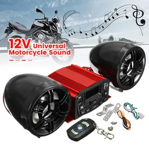 Motorcycle Sound Accessories DIY Set SD USB MP3 Stereo 2 Speakers Bluetooth Audio Remote Control FM Radio Audio for Motorcycle