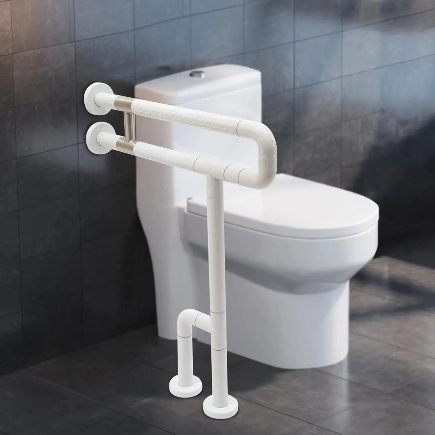 Toilet Rails, Bathtub Handles for Seniors Toilet Grab Bars Tub Rail Safety Handrails Handicap for Pregnant Women, Disabled People, Elderly People