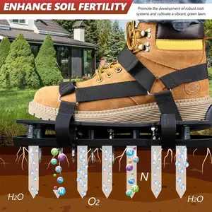Self-Cleaning Lawn Aerator Shoes with Steel Spikes | No-Fuss Yard Grass Care Tool