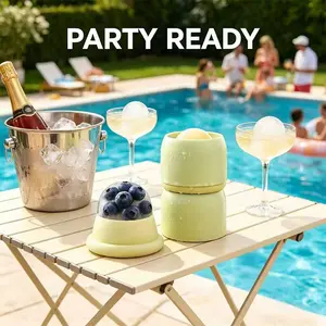 Ice Ball Molds, Set of3, Slow MeltStackable Large Ice Maker, 2.5 InchLarge Ice Balls, Easy-RemovalCASilicone Round Ice Ball Tray, Suitablefor Whiskey, Cocktails, Fruit Drinks,and Bourbon