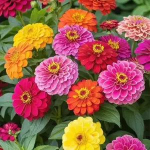 200 Pcs Perennial Zinnia Seeds for Planting-Non-GMO Colorful Zinnia Flowers Seeds for Home Yard Garden Heirloom Wildflower