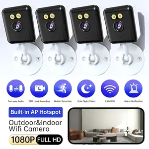 [SummerVibes] Indoor Security Camera 1080P, Pet Camera Baby Monitor, Low Power Wired Home Camera with Spotlight, 2.4GHz WiFi Wireless AI Motion Detection Night Vision, 2-Way Audio, Protect Family Pets hd video