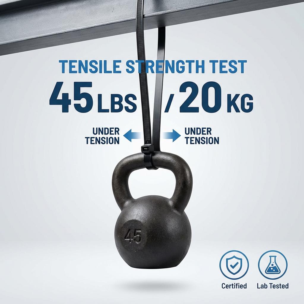 400 Pack Zip Ties Assorted Sizes (4”+6”+8”+12”), Black UV Resistant Cable Ties