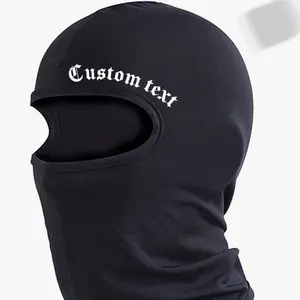 Custom Text Ski Mask Balaclava Black Unisex Polyester Graphic Pattern Winter Sport Accessory for Men Women(PRESS ADD NOTE TO PUT CUSTOM TEXT)