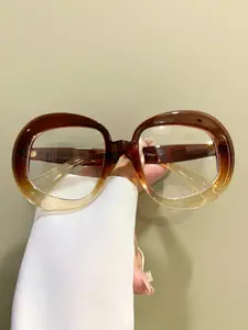 Unisex Irregular Frame Glasses, Stylish Glasses, Fashionable Frames Glasses, Casual Style PC Lens, All-Season Fashion Accessory, Trendy Colorblock Design, Decorative Eyewear