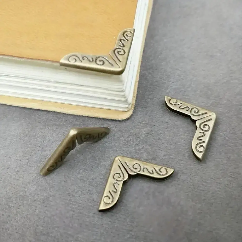 20pcs Book Corner Protector, Vintage Design Notebook Corner Guard, Universal Decorative Book Coner Cover, Office Accessories, Home Office