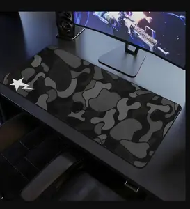 [4 Samples] Black Camo Extra Large Hypebeast Desk Mat Keyboard Mouse Pad | E-Sports Desk Mat | Desk Decor for Gamers | Boys' Rooms Gift large mousepad