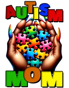 5-Pack or 10-Pack Autism Mom 11x16 DTF Heat Transfer for T-Shirt DIY Printing