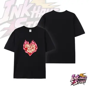 “LONG LIVE HOT MOMS”--Short-sleeved cotton unisex casual T-shirt