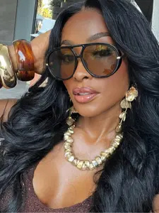 New Vintage Oval Metal Legs Fashion Glasses, Unisex High-End Trendy Casual Eyewear, Perfect for Daily Wear, Women and Men, Stylish Glasses