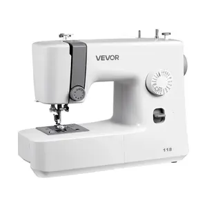 VEVOR Sewing Machine,  , 18 Stitch Applications, with LED Light and Foot Pedal, Simple Dial Control, Interior Metal Frame, Lightweight and Portable Beginner Sewing Machine for Adults Crafts and Mending
