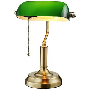 EraEclat Emerald Banker's Lamp - E26 Base