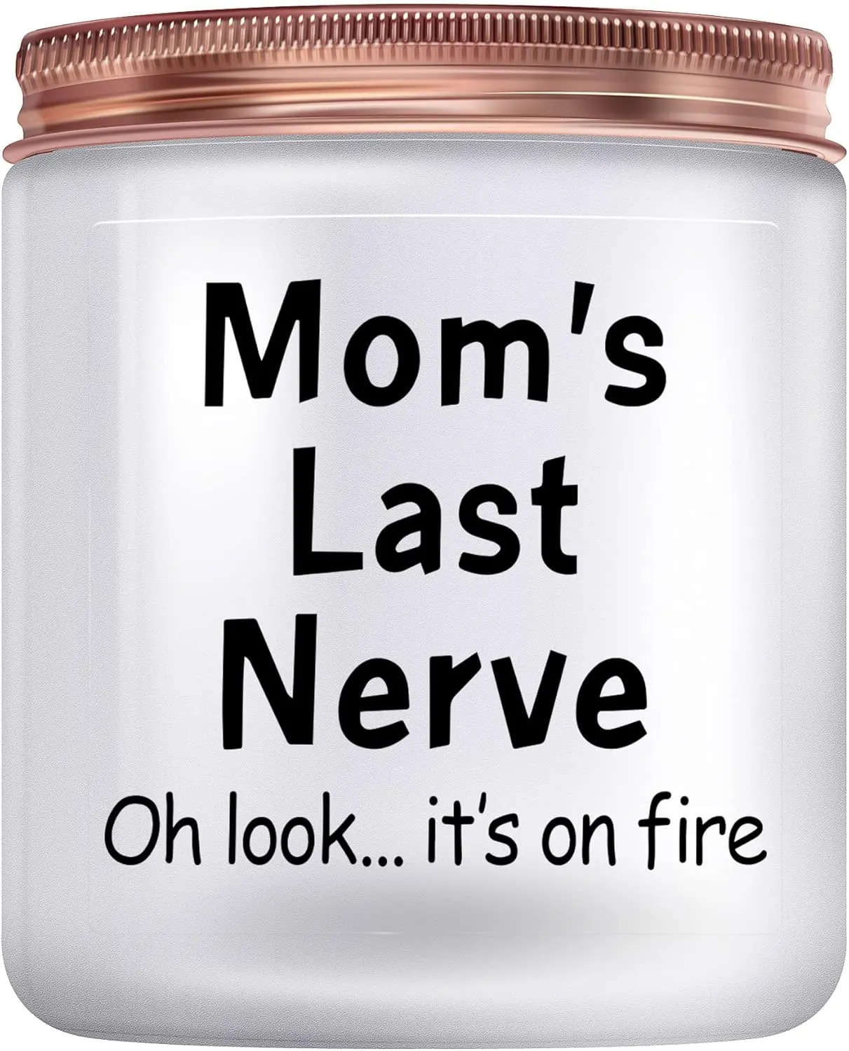 7 oz Lavender Scent Aromatherapy Wax Candle - "Mom's Last Nerve" Glass Home Decor Freshener, Humorous Quote Sleep Aid for Bathing, Thanksgiving & Mother's Day Gifts for Moms