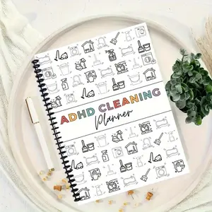 1pc Cleaning Planner, Spiral Bound Planner, Cleaning Schedule and Checklist Organizer, Daily Weekly Monthly Household Cleaning Planner, Chore Chart Notebook for Home, Family Cleaning Tasks, DIY Home Improvement, Weekly Dated Planner