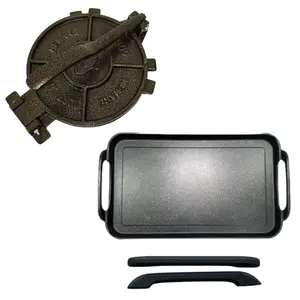 Combo Viicky Comal Liso y Prensa 11" Para Tortillas Verde y Negro Con Agarraderas Gratis / Smooth Griddle and 11" Tortilla Press Available in Green or Black