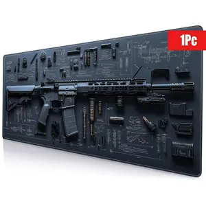 Creative Rectangular Universal Mouse Pad with Non-Slip Rubber Base, Washable Desk Accessory for Home Office & School Decoration