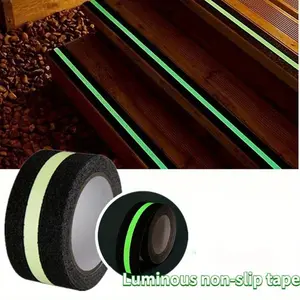 1 Roll Glow-in-the-Dark Anti-Slip Tape, 1.97" x 196.9", High Traction Safety Strip for Stairs & Steps, Durable Adhesive, Nighttime Indoor/Outdoor Use, Visibility